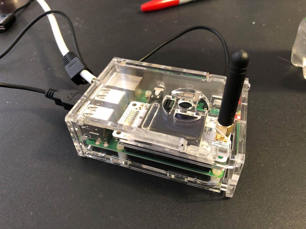 Raspberry Pi 3 with integrated ZumSpot and case.
